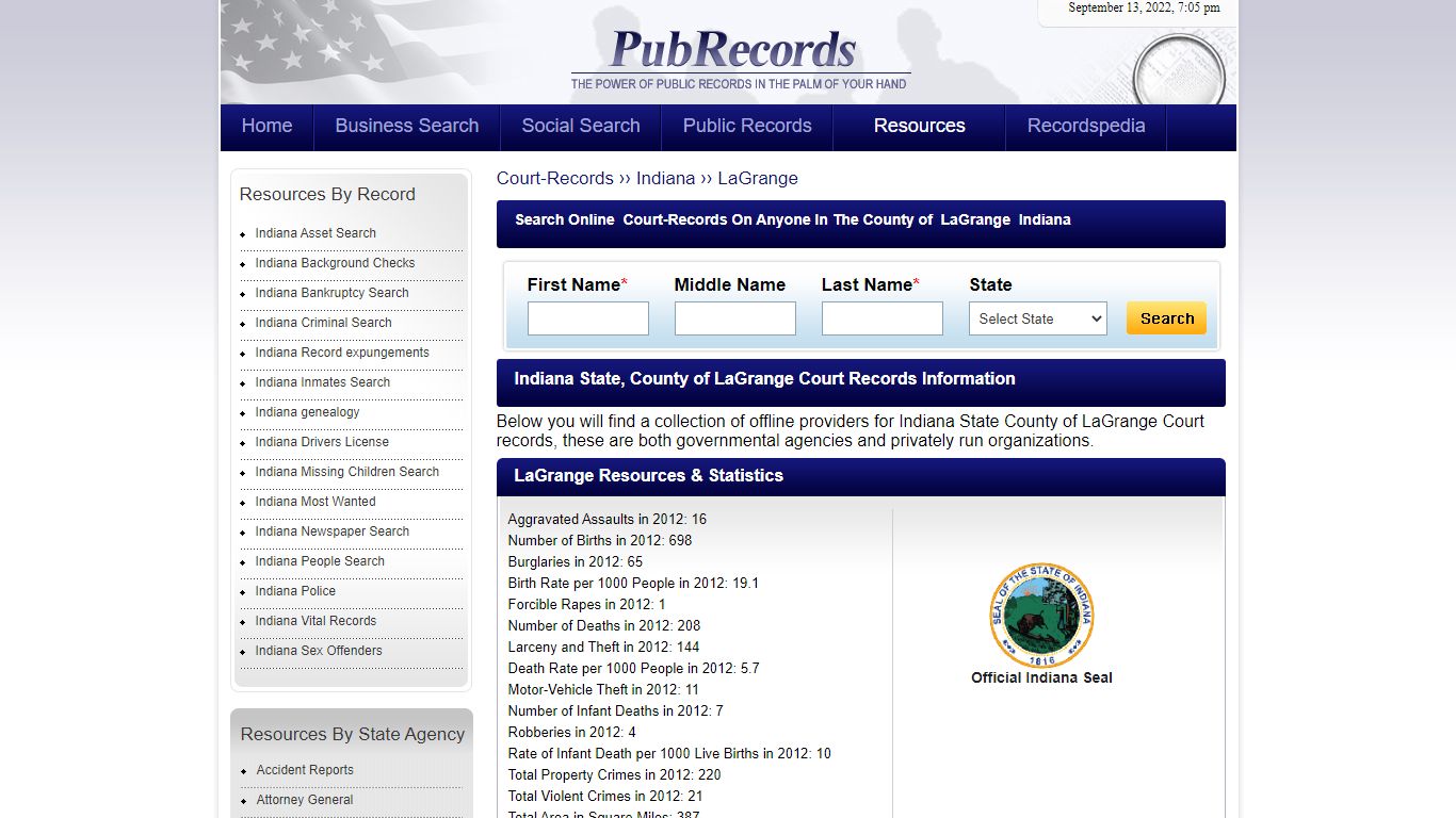 LaGrange County, Indiana Court Records - Pubrecords.com